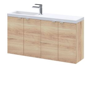 1000mm Combination Vanity Compact - Hudson Reed CBI3043 Oak, Oak colour ,image 1