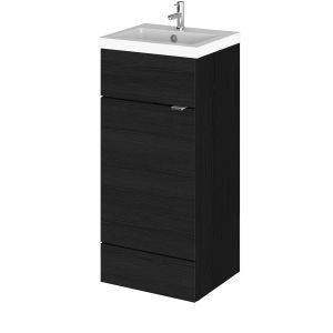 400mm Vanity Unit & Basin - Hudson Reed CBI623 Charcoal Black, Hacienda Black colour ,image 1