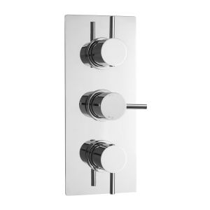 Triple Thermostatic Shower Valve - Nuie QUEV53 Chrome, Chrome colour ,image 1