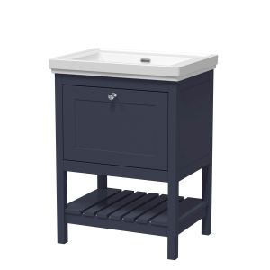 600mm Floor Standing Vanity & Basin 0TH - Hudson Reed BEX325H Blue, Blue colour ,image 1