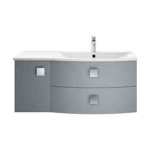 1000mm Cabinet & Basin - Right Hand - Hudson Reed SAR202R Dove Grey, Grey colour ,image 1