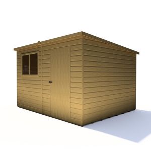 Caldey 10 x 8 Single Door Shiplap Shed - Style C