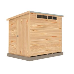 Security Pent 8 x 6 Single Door Loglap Shed