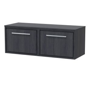 1200mm Wall Hung Single Drawer Vanity with Worktop - Hudson Reed LIL2222W2 Grey, Grey colour ,image 1