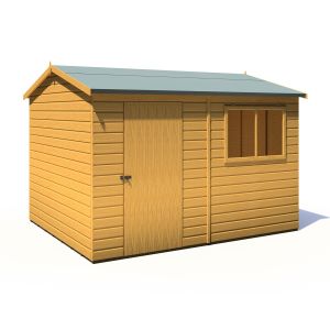 Lewis 10 x 8 Single Door Loglap Shed - Reverse Style D