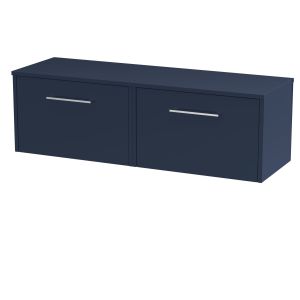 1200mm Wall Hung 2-Drawer Vanity & Worktop - Hudson Reed JNU2922W2 Blue, Blue colour ,image 1