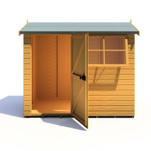 Suffolk 8 x 6 Single Door Loglap Shed - Style D