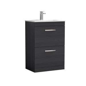 Athena Hacienda Black 600mm Floor Standing Vanity With Basin 2 ATH033B ,image 3
