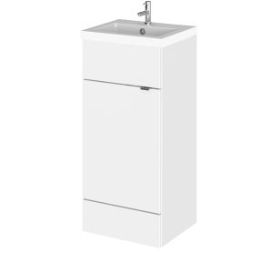 400mm Vanity Unit & Basin - Hudson Reed CBI123 Gloss White, White colour ,image 1