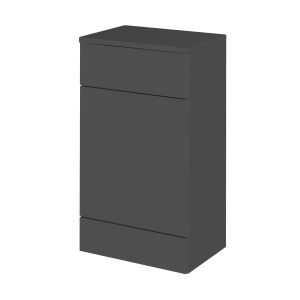 500mm WC Unit & Co-ordinating Top - Hudson Reed CBI905A Gloss Grey, Grey colour ,image 1