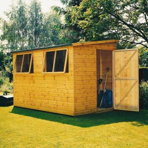Norfolk 9 x 6 Single Door Loglap Shed - Style B