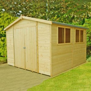 Atlas 10 x 10 Double Door Loglap Shed