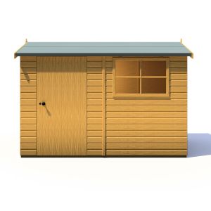 Suffolk 10 x 6 Single Door Loglap Shed - Style D