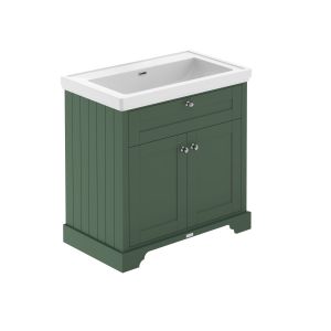 800mm 2-Door Vanity & Classic Basin 0TH - Hudson Reed LOF846 Green, Green colour ,image 1