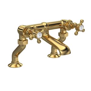 Deck Mounted Bath Filler - Hudson Reed BC803HX Brushed Brass, Brass colour ,image 1