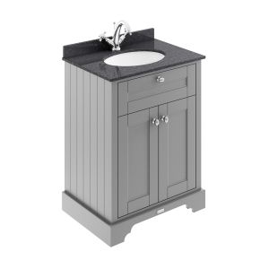 600mm Cabinet & Marble Top (1TH) - Hudson Reed LOF221 Storm Grey, Grey colour ,image 1