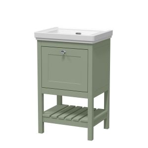 500mm Floor Standing Vanity & Basin 0TH - Hudson Reed BEX823H Green, Green colour ,image 1