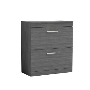 800mm Floor Standing Vanity With Worktop - Nuie ATH053W Anthracite Woodgrain, Brown/Grey colour ,image 1