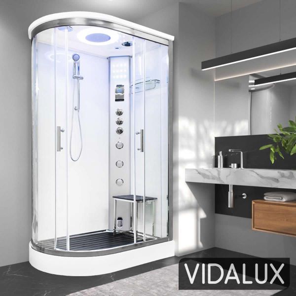 Vidalux Clearwater 1200 Right Customisable Steam Shower 1200 x 800 0