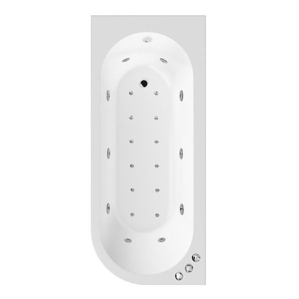 Vidalux Whirlpool Bath WBCJ 1700 x 750 Left Hand, White colour ,image 1