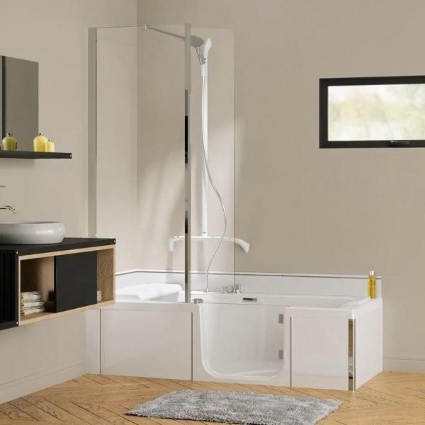 Kineduo 1600 Easy Access Walk-In Bath, White colour ,image 1