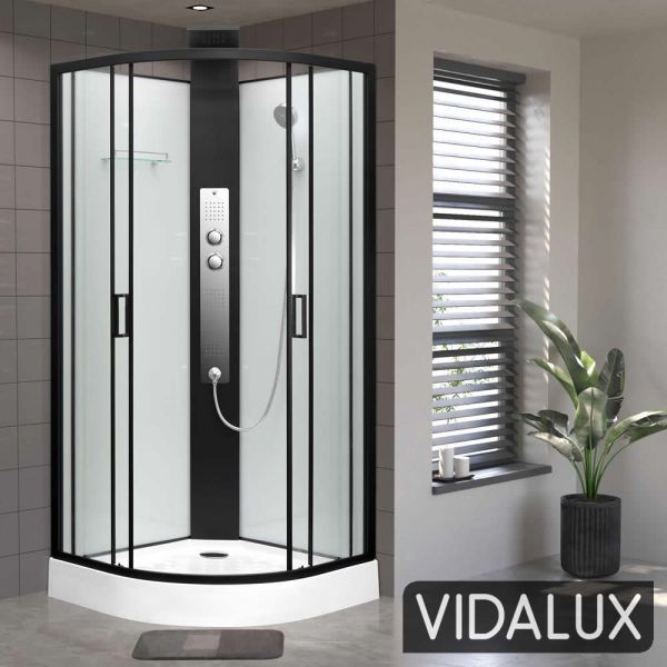 Vidalux Kontrast TS 900 x 900 Quadrant Hydro Shower Cabin, White colour ,image 1