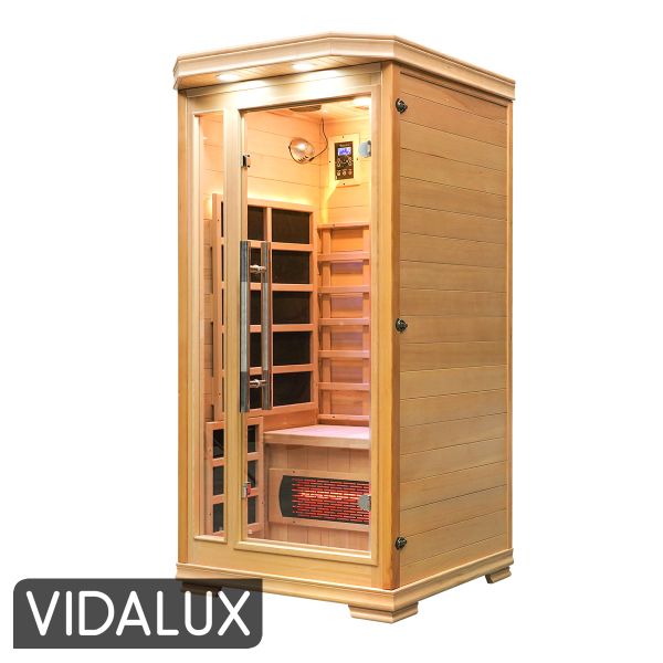 Vidalux 1 Person Full Spectrum Infrared Sauna With Complete Heat, Hemlock colour 0