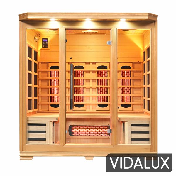 Vidalux 4 Person Full Spectrum Infrared Sauna With Complete Heat, Hemlock colour 0