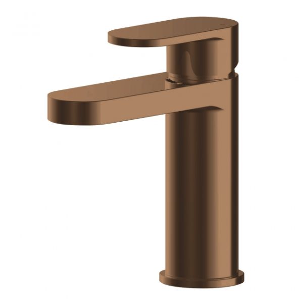 Mono Basin Mixer with Push Button Waste - Nuie BIN1505 Brass, Brass colour 0