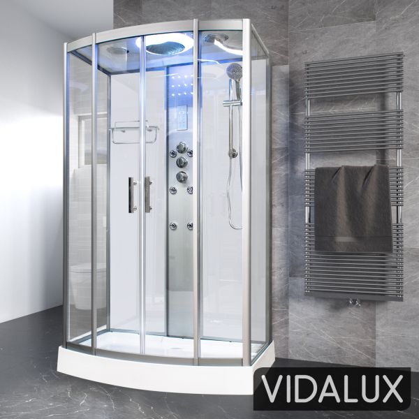 SS1200 Rectangular Hydro Shower Cabin Enclosure 1200 x 850 0