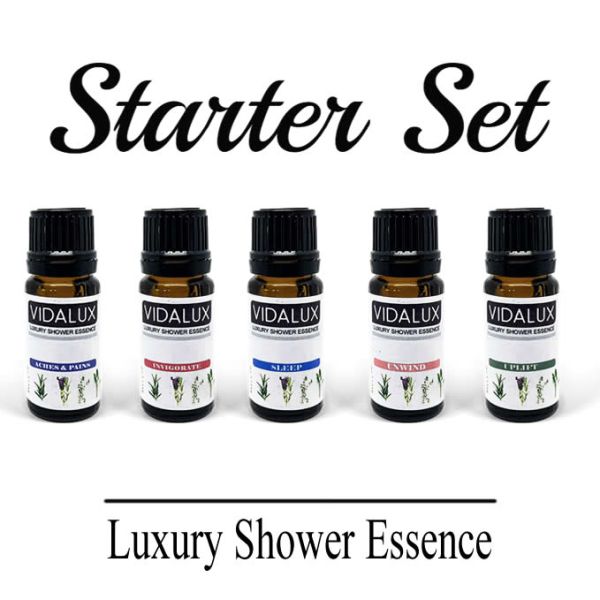 Starter Set - 5 Pack Of Shower Essence Oil 10ml, Mirror Glass colour ,image 1
