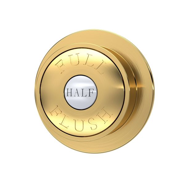 Brushed Brass Dual Flush Button - Hudson Reed TDPB03 Brushed Brass, Brass colour ,image 1