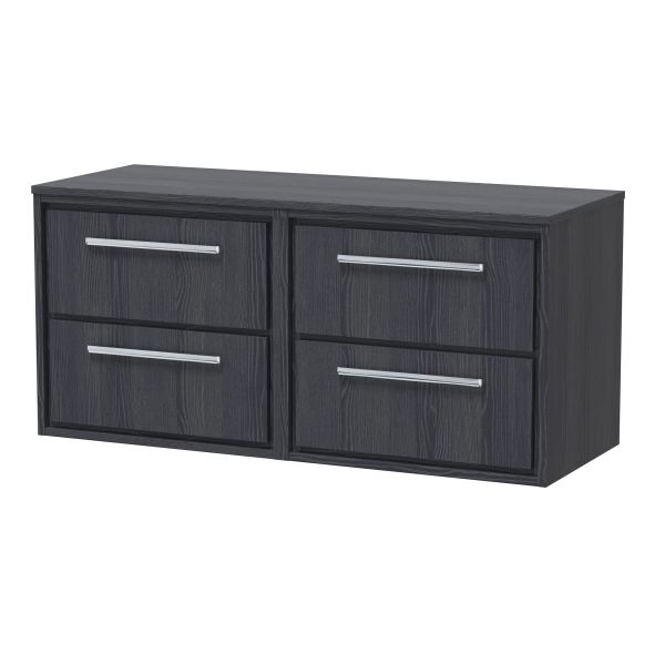 1200mm Wall Hung 4-Drawer Vanity with Worktop - Hudson Reed LIL2224W2 Grey, Grey colour ,image 1