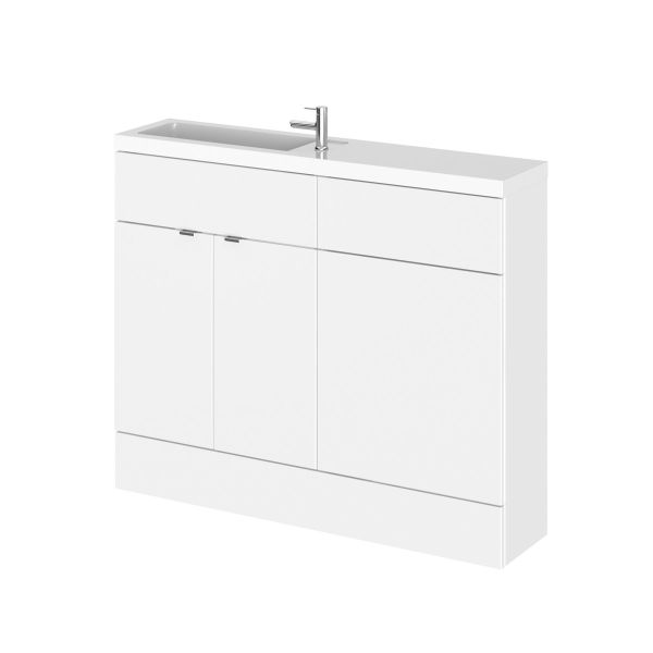 1100mm Combination - Compact - Hudson Reed CBI101 Gloss White, White colour ,image 1