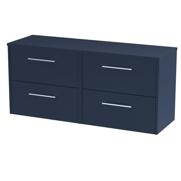 1200mm Wall Hung 4-Drawer Vanity & Worktop - Hudson Reed JNU2924W2 Blue, Blue colour ,image 1