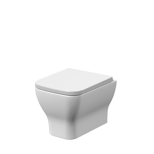 Ava Wall Hung Pan & SC Seat - Nuie NCG441 White, White colour ,image 1