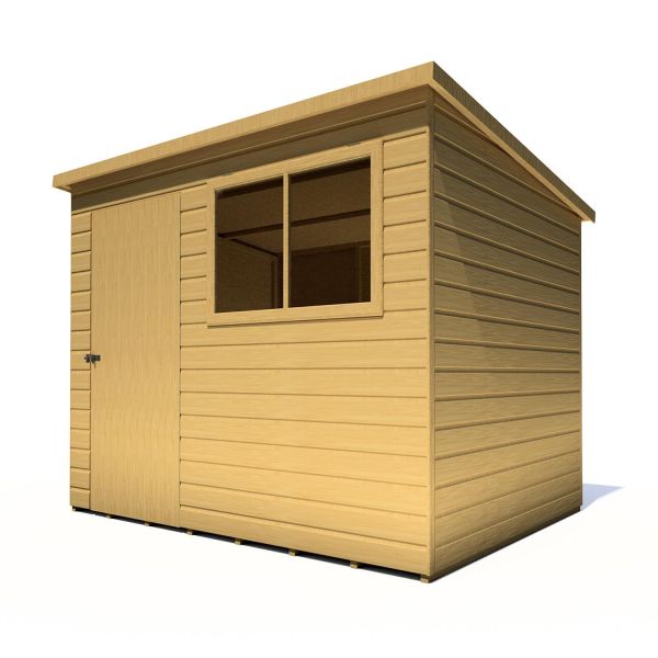Caldey 8 x 6 Single Door Loglap Shed - Style D