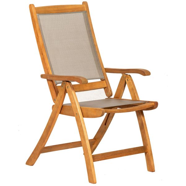 Henley Grey Textylene Reclining Folding High Back Armchair ,image 1