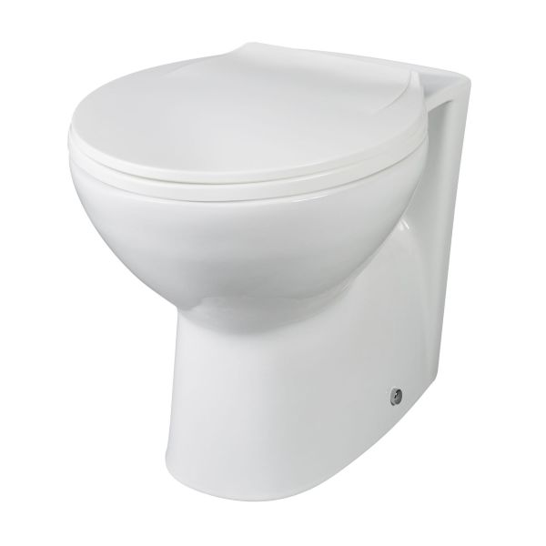 Back To Wall Pan - Nuie BTW002 White, White colour ,image 1