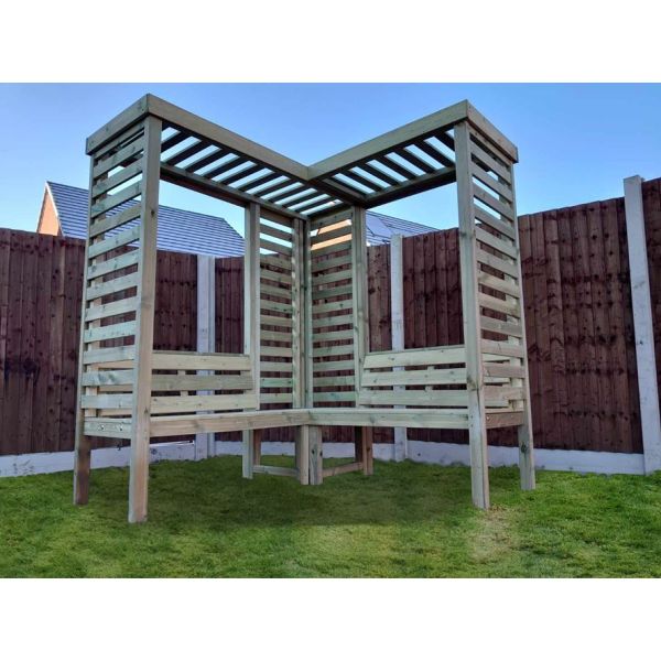 Villamoura Corner Arbour By Churnet Valley, Wood colour ,image 1