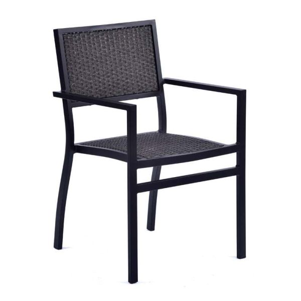 Oxford 850 x 560 Rattan Arm Chair -Grey, Grey colour ,image 1