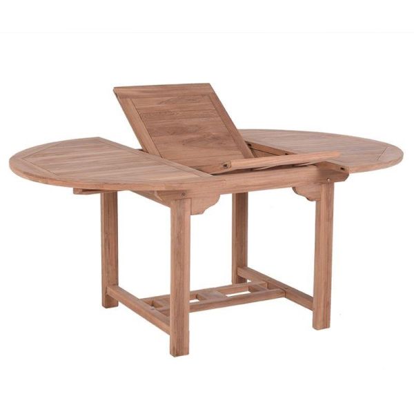 Leisure Bench Round Wooden Extendable Table - Neutral, Neutrals colour ,image 1
