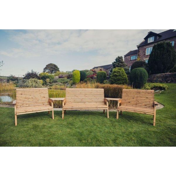 Valley 7 Seat Set 1X3B 2 X 2B Angled Tray By Churnet Valley, Wood colour ,image 1