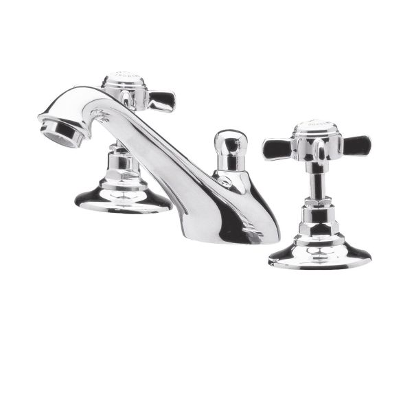 3 Tap Hole Basin Mixer - Nuie I307X Chrome, Chrome colour ,image 1