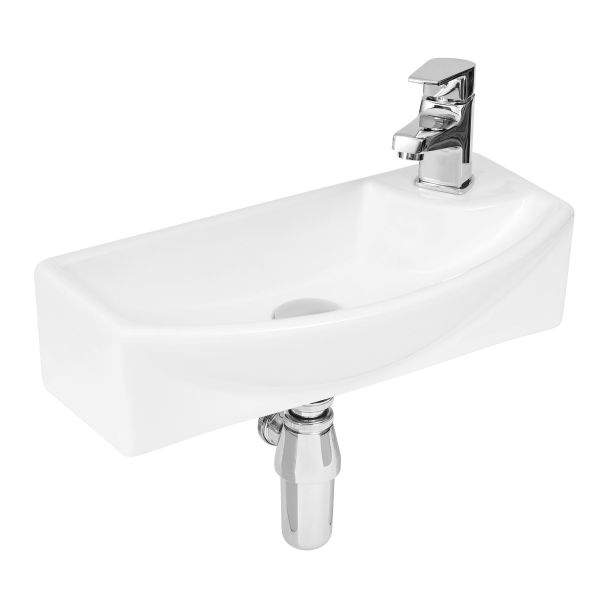 Wall Hung Vessel - Hudson Reed NBV160 White, White colour ,image 1