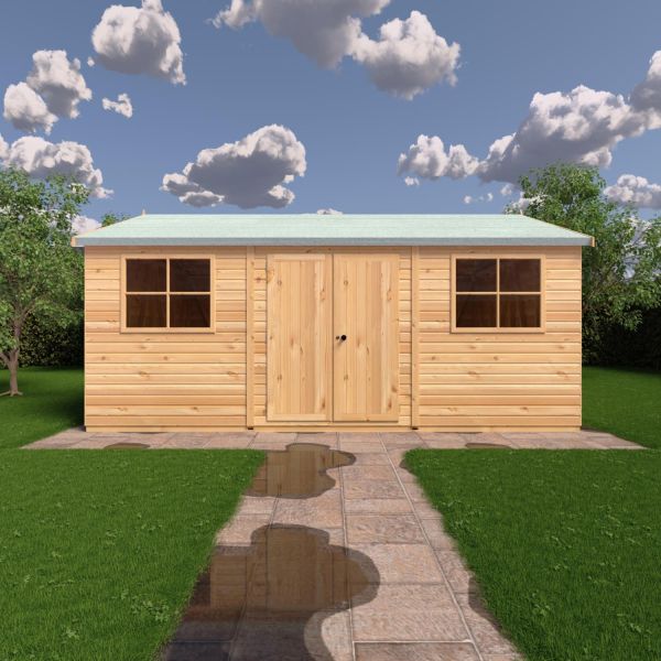 Mammoth 12 x 18 Double Door Loglap Shed