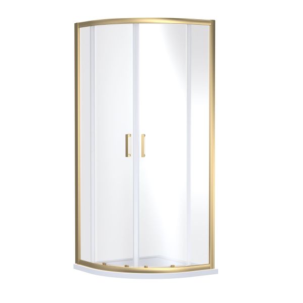 1900 x 900 x 900mm Quandrant Shower Enclosure - Nuie SMQU9BB-E6 Brass, Brass colour ,image 1