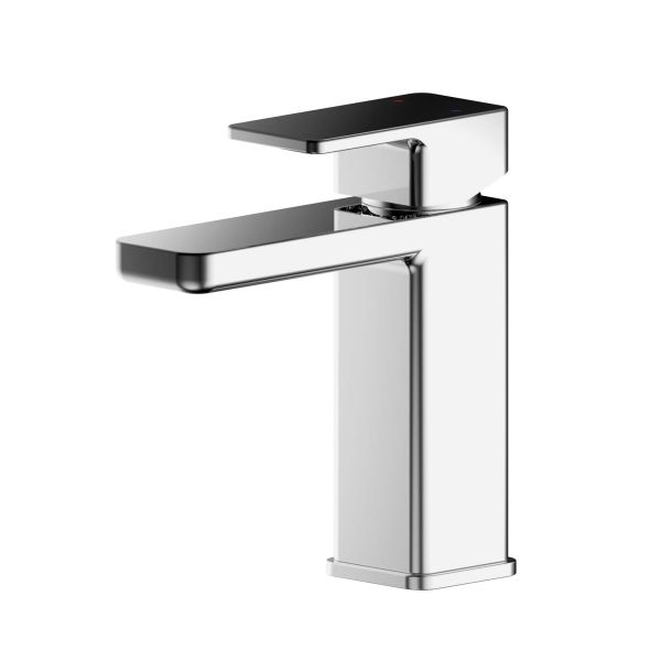 Mini Basin Mixer With Push Button Waste - Nuie WIN315 Chrome, Chrome colour ,image 1