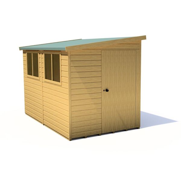 Norfolk 10 x 6 Single Door Loglap Shed - Style B