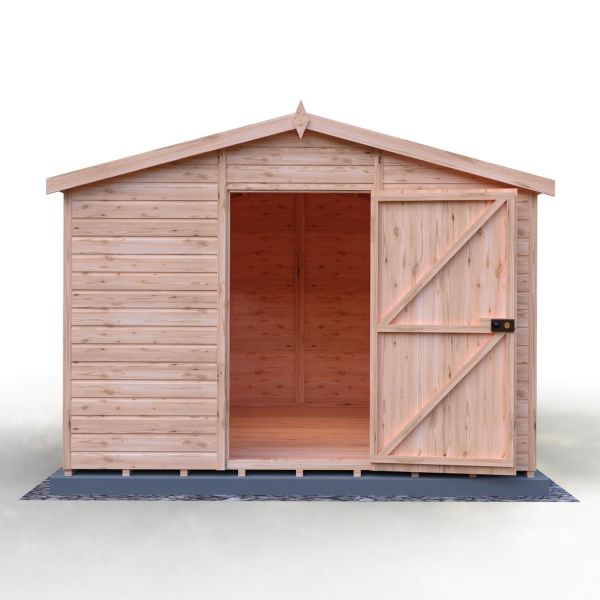 Security Apex 10 x 10 Single Door Loglap Shed